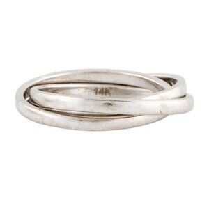 14K WHITE GOLD  ROLLING BAND RING